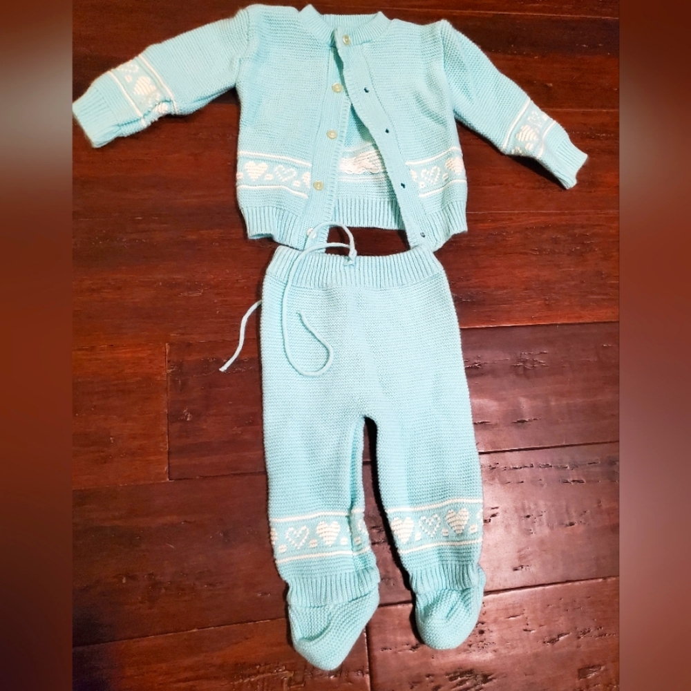 Vintage baby sweater set
